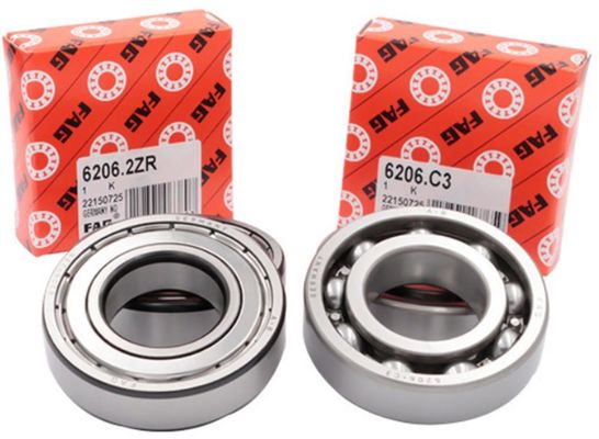 Δύο σειρές βαθύς γραμμής ράβδου 6206 C3 30 mm εσωτερική διάσταση τυπογραφίας ατσάλινο κλουβί