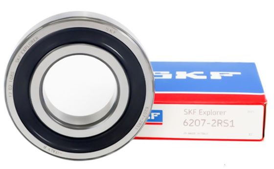 Υψηλής ταχύτητας SKF 6207 2RS1 βαθύχρονα σφαιρικά ρουλέα με εσωτερική διάμετρο 35 mm και μέγιστη ταχύτητα λάδι 11000 R/Min