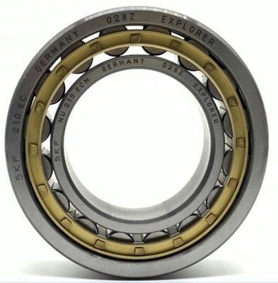 NU210ECM 20 mm πλάτος ταχύτητα περιστροφής κυλινδρικοί ρουλεοφόροι για λιπαντική ύλη 7500 R/Min